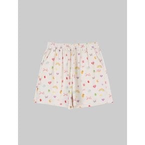 Pattern Corduroy Shorts (PINK)