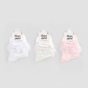 아동단목 발바닥 논슬립(1호,2호) 1호(1~2세)-5호(9~10세) 여아 하니레이스 색상혼합 랜덤1