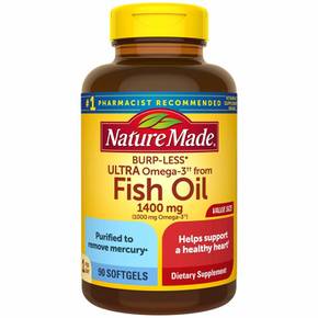 Nature Made Ultra Omega3 Fish Oil 네이처메이드 울트라 오메가3 피쉬오일 버프레스 1400mg 90소프트겔