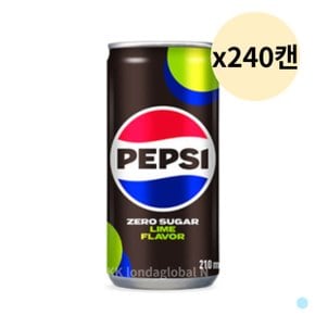 펩시 제로 슈가 라임 콜라 탄산 업소용 210ml 240캔