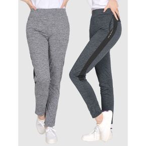 렛미인 여성 멜란지 뱃살커버 와이드 밴딩 바지 XS32LP020W _P321115283
