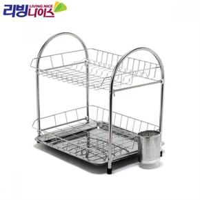 조립식 스텐 와이어 식기건조대 2단 SS 설거지선반 (S7321292)