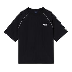 BOLD LOGO NYLON T-SHIRT _BLACK