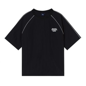 5252 BY O!Oi BOLD LOGO NYLON T-SHIRT _BLACK