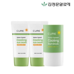 큐어 쿨링선크림40ml 2개+쿨링선스틱 1개