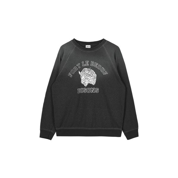 [와일드 동키] FW25 공용 바이슨스 맨투맨 FR BISONS FADED BLACK