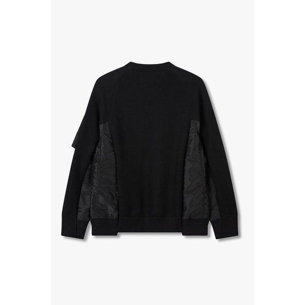 [CLASSICS] 남성 스펀지 스웻 믹스 나일론 트윌 풀오버 (블랙) 6425320101000