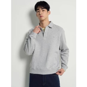 26SS 솔리드 칼라넥 스웨트 셔츠 - 라이트 그레이(BC6141C542)