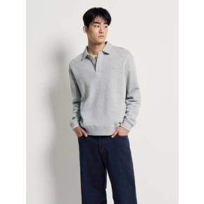 26SS 솔리드 칼라넥 스웨트 셔츠 - 라이트 그레이(BC6141C542)
