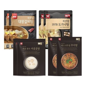  [외갓집] 대왕 갈비탕 800g X 2팩+도가니탕 500g X 2팩+한우곰탕 500g X 2팩+추어탕 700g X 2팩