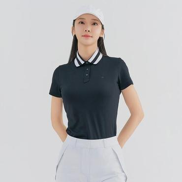 레노마골프 여성 배색 요꼬 카라 반팔 티셔츠 RWTPN6182-199