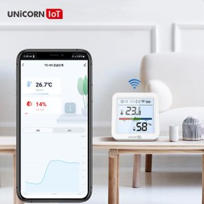 IOT 스마트 온습도계 WIFI 무선 LCD온습도센서 알림기능 TS-H9