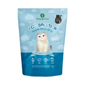 에코솔루션 벤토나이트 고양이 모래 퓨어화이트 7kg