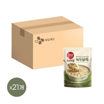 CJ제일제당 햇반 소프트밀 녹두닭죽 420g x21개