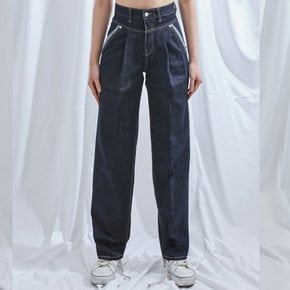 유니섹스 원턱 세미 배기 생지 UNISEX ONETUCK SEMI BAGGY RAW DENIM