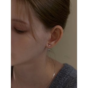 [연말 스페셜 6mm+10mm 진주귀걸이 증정] Pearl clear two way earring