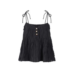 BUTTON LACE SLEEVELESS_BLack