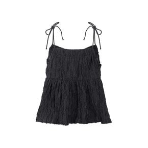 BUTTON LACE SLEEVELESS_BLack