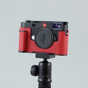 SIUTATDSH Leica M11 카메라 하프 케이스 용 빈티지 메탈 가죽 카메라 보호 케이스 세련된