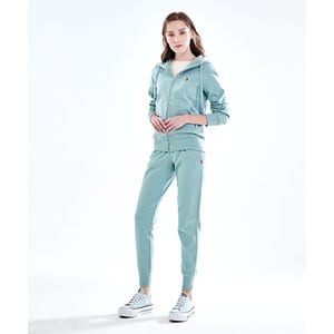 유에스폴로 [U.S. POLO ASSN.] SS 여성 화이트라벨 USA COTTON 이지웨어 세트_JADE GREEN