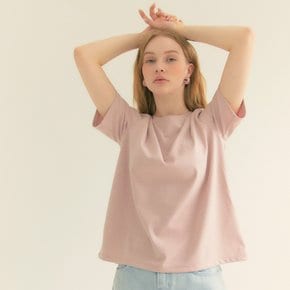 Standard Logo Ronud Neck Tshirt Peach Pink