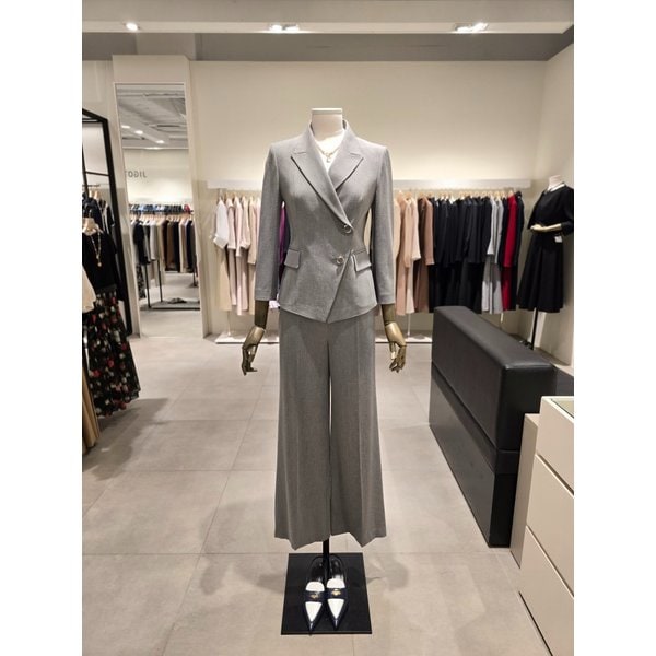 [파주점] 세트 페미닌 반더블 자켓 + 심플 와이드 팬츠 JR5A0JK021,JR5A0SL021