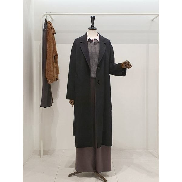 [파주점] 쥬크 주크 루즈핏 캐시혼방 벨티드 롱코트 V254MSG956