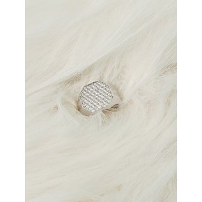 [WHITE] SIGNET SERIES FLAT RING 2