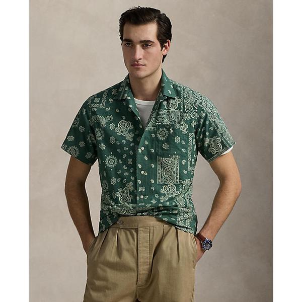 남성 클래식핏 반다나 프린트 캠프 셔츠(MNPOWOV1N820961999)