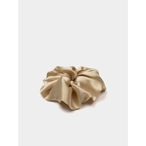 Silk Scrunchie (M) - Champagne Beige