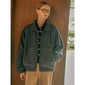 Zoey round collar fleece jumper_Charcoal