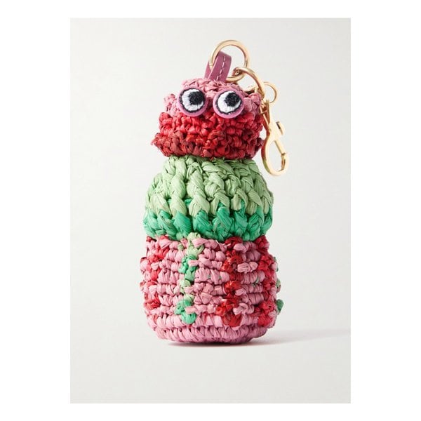 씨 유니언 가죽 트리밍 라피아 백 참 멀티 46376663162892983