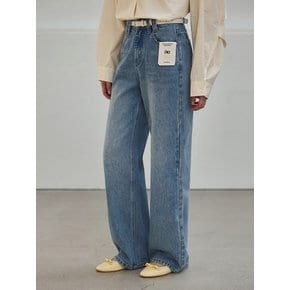 DOUBLE BELT LOOP STRAIGHT DENIM PANTS_NSDP525