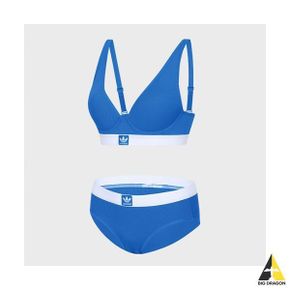 아디다스 UNDERWEAR (노와이어) 트레포일 비비드 브라팬티 1세트 BLUE 106895466