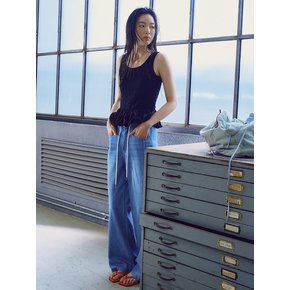 Volume Hem Sleeveless Top  Navy (KE5560M07R)