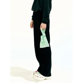 Two Tone Velour Pants_Black