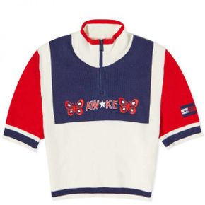 우먼 Tommy 진 청바지 x 어웨이크 NY 레이서 니트 탑 - Yale 네이비 DW0DW16951DY4