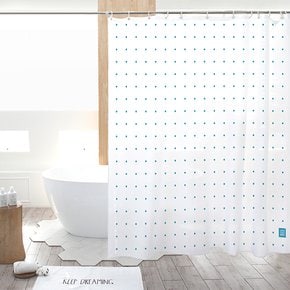 방수 샤워커튼 욕실 인테리어 180x180 블루도트