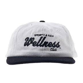 WELLNESS CLUB CORDUROY HAT BLACK WHITE 공용 웰니스 코듀로이 볼캡