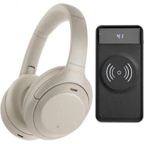 미국 소니 헤드셋 Sony WH-1000XM4 Wireless Noise Canceling Over-Ear Headphones Silver Bundl