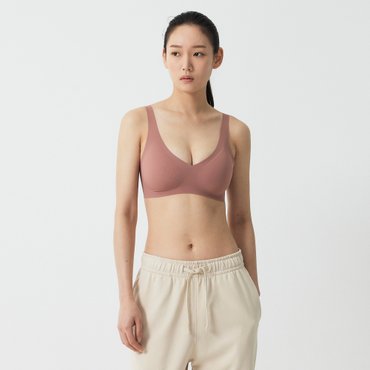 JAJU 24 S/S 여 720도 스트레치 노라인 V넥 크롭브라  오렌지  J40N901008
