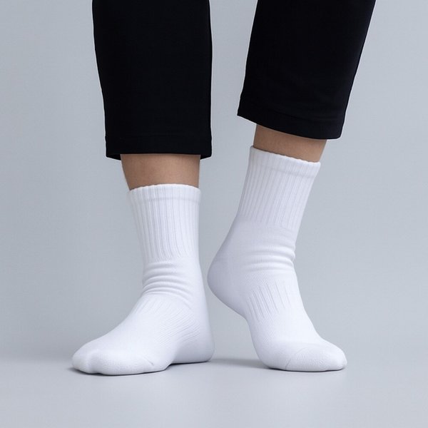 무지 스포츠양말 5켤레 두꺼운 러닝 중목 운동 이중바닥양말