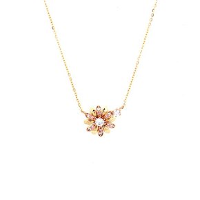 18K 1부 다이아몬드 로드니꽃 목걸이 현대보석감정원 G color SI2 이상
