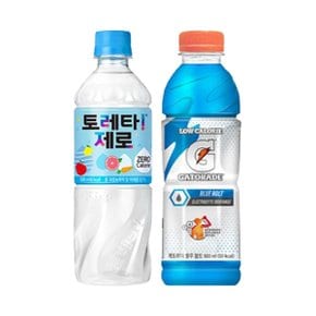 [한번에먹자] 토레타 제로 500ml 12페트 + 게토레이 블루볼트 600ml 12페트, 총 24페트