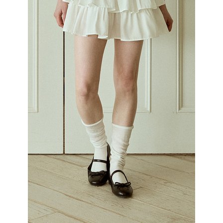 핑크파인애플 RIBBON FLAT SHOES_BLACK