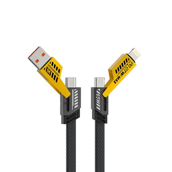 4 in 1 65W 고속충전 플랫 케이블