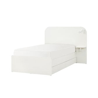  뉴아빌 조명침대 수납형_화이트 (옵션 택1)
