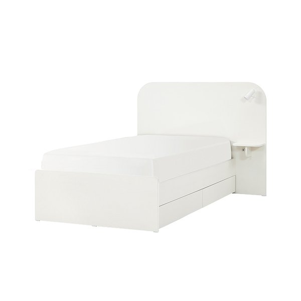 뉴아빌 조명침대 수납형_화이트 (옵션 택1)