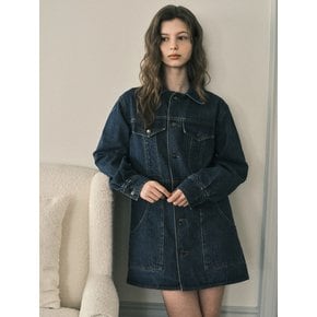 Two-way denim half jacket dress_Deep blue(OC25-OT01)
