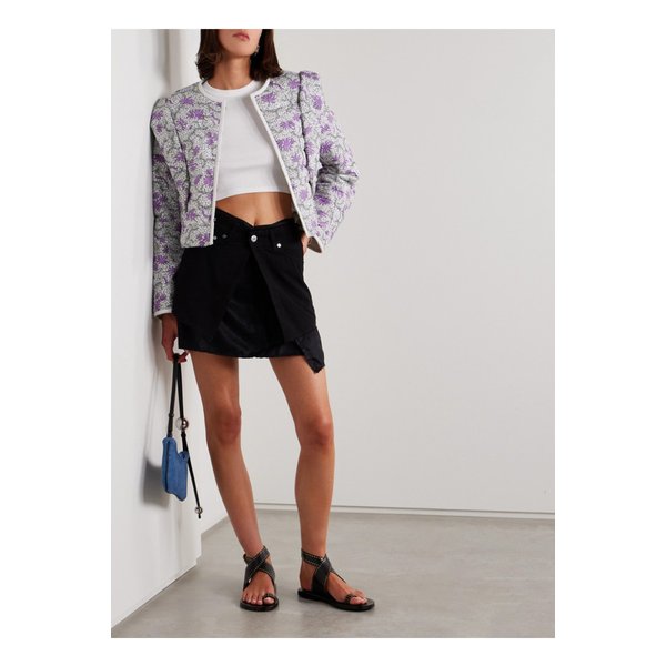 에뜨왈 드류 컨버터블 프린트 퀼팅 코튼 재킷 에크루 1647597343550431